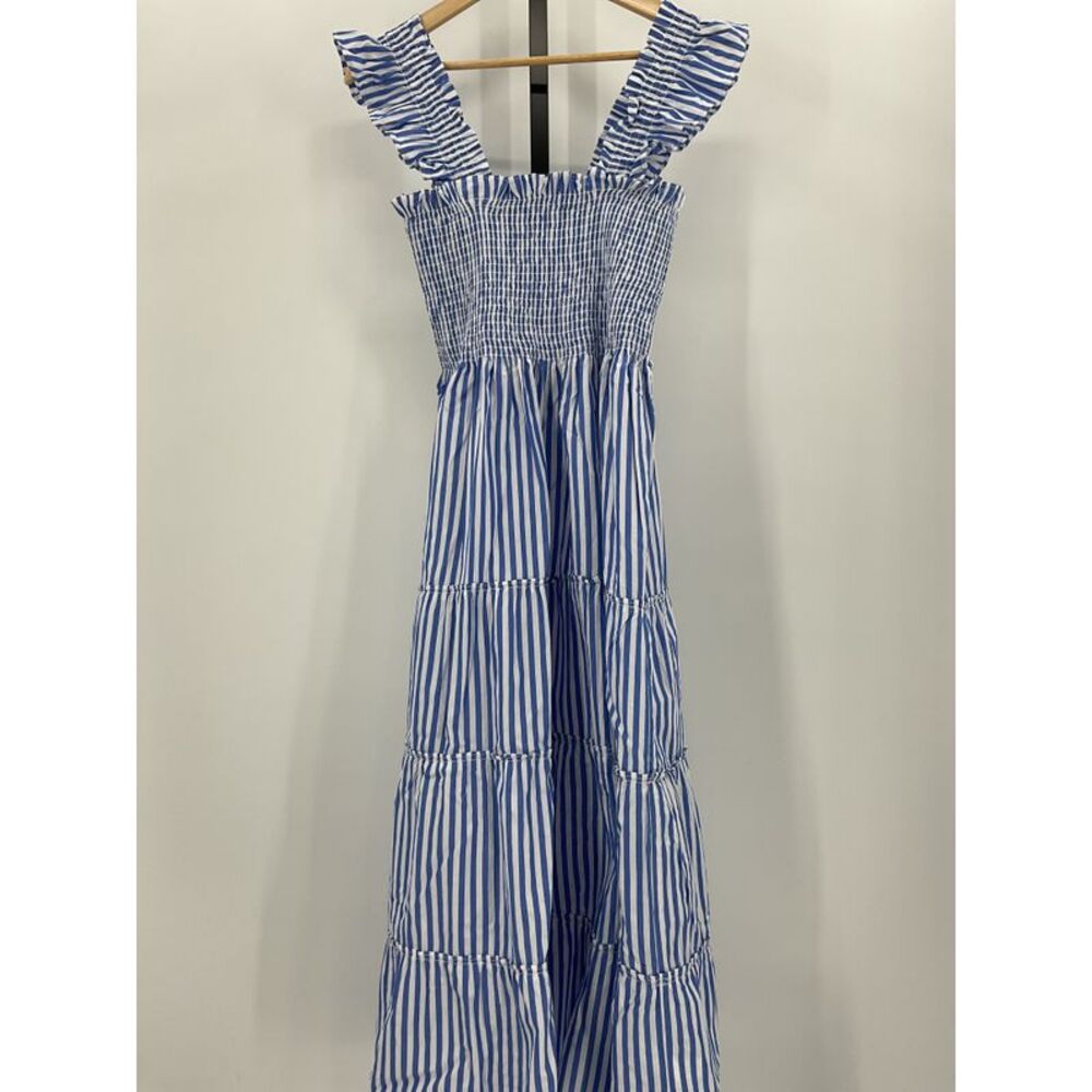 Quince Blue and White Striped Dress
